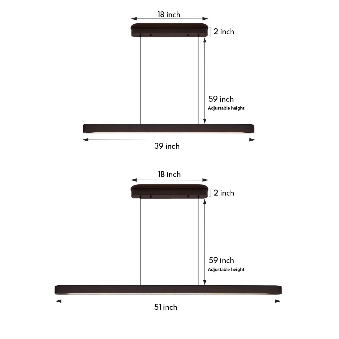 Island Linear Pendant Lighting Japanese Minimalist Ceiling Lights