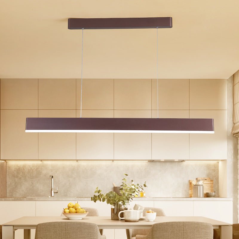Aluminum Minimalist Ceiling Hanging Fixture Modern rectangular LED Pendant Lights