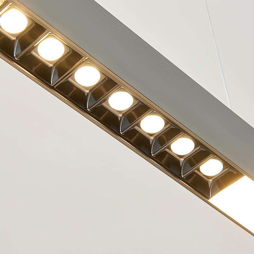 Linear Light Pendant Modern Minimalist Grille Long Pendant Light