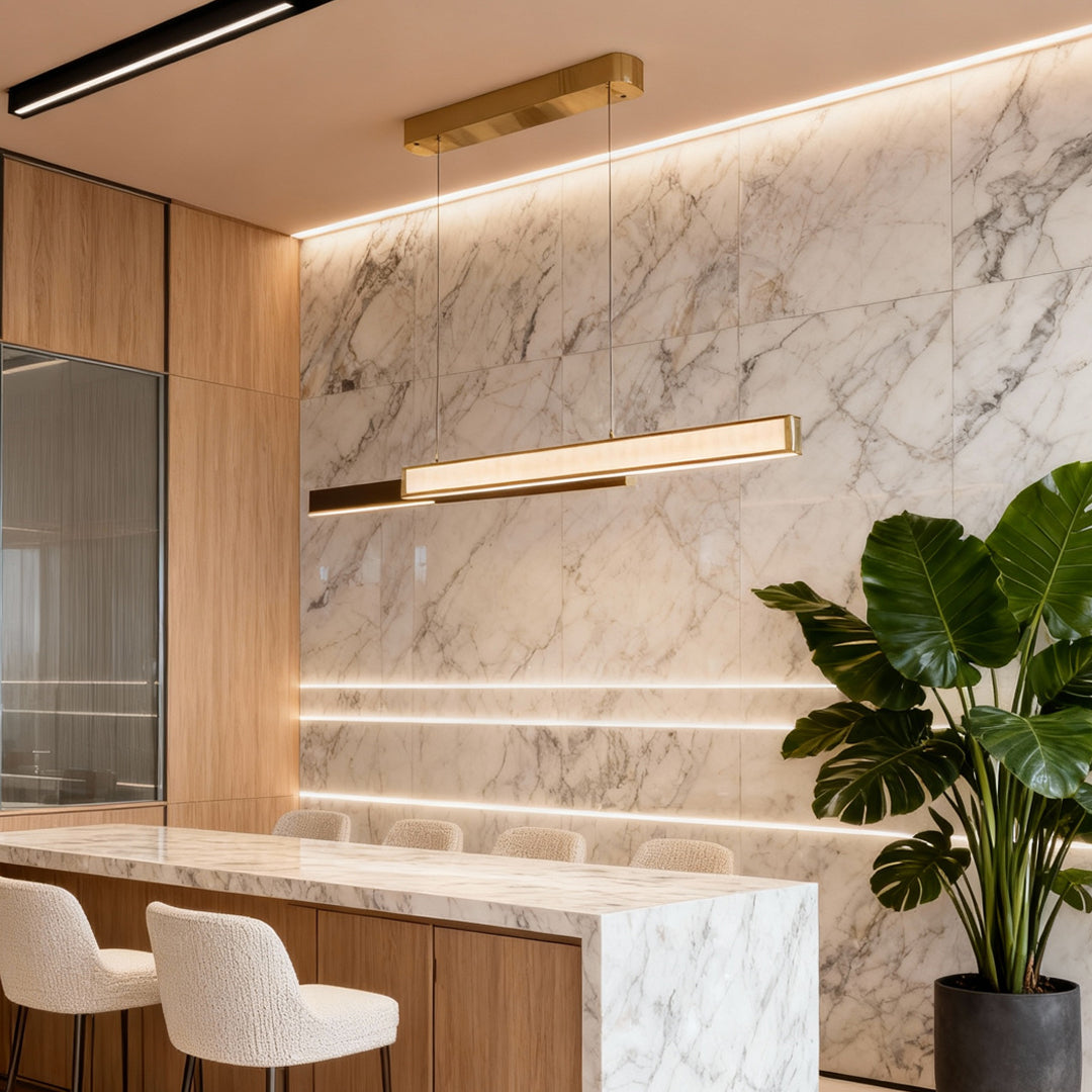 Linear Suspension Light Fixtures Modern Minimalist LED Lamp