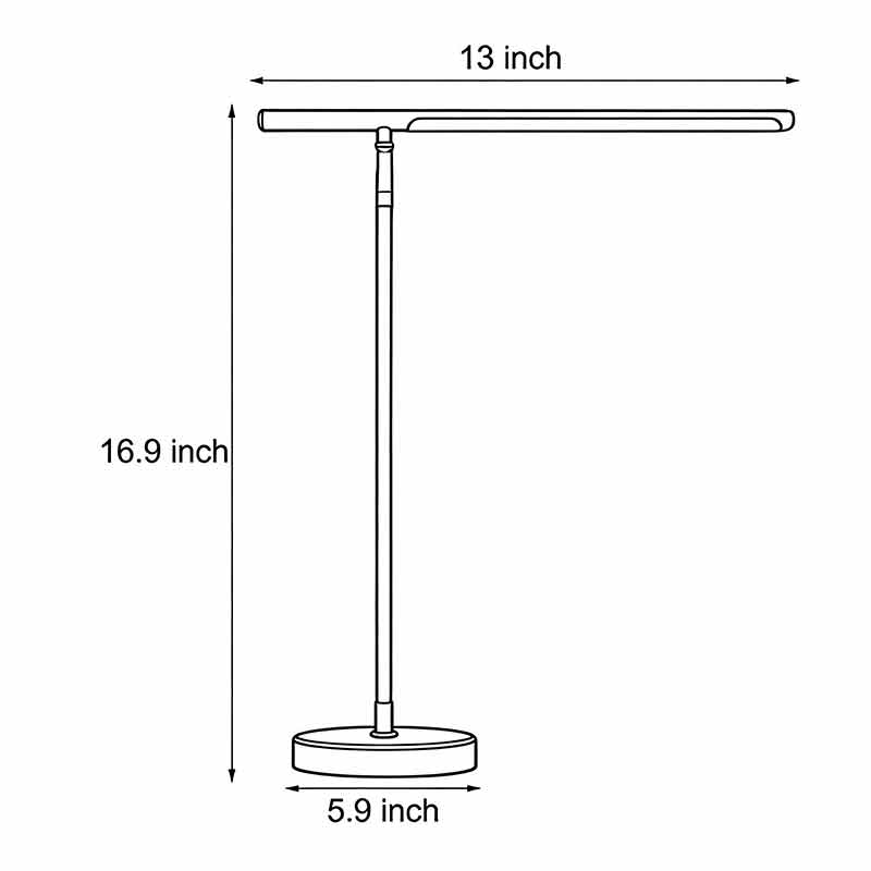 Linear Table Light Copper LED Adjustable Angle Lamp