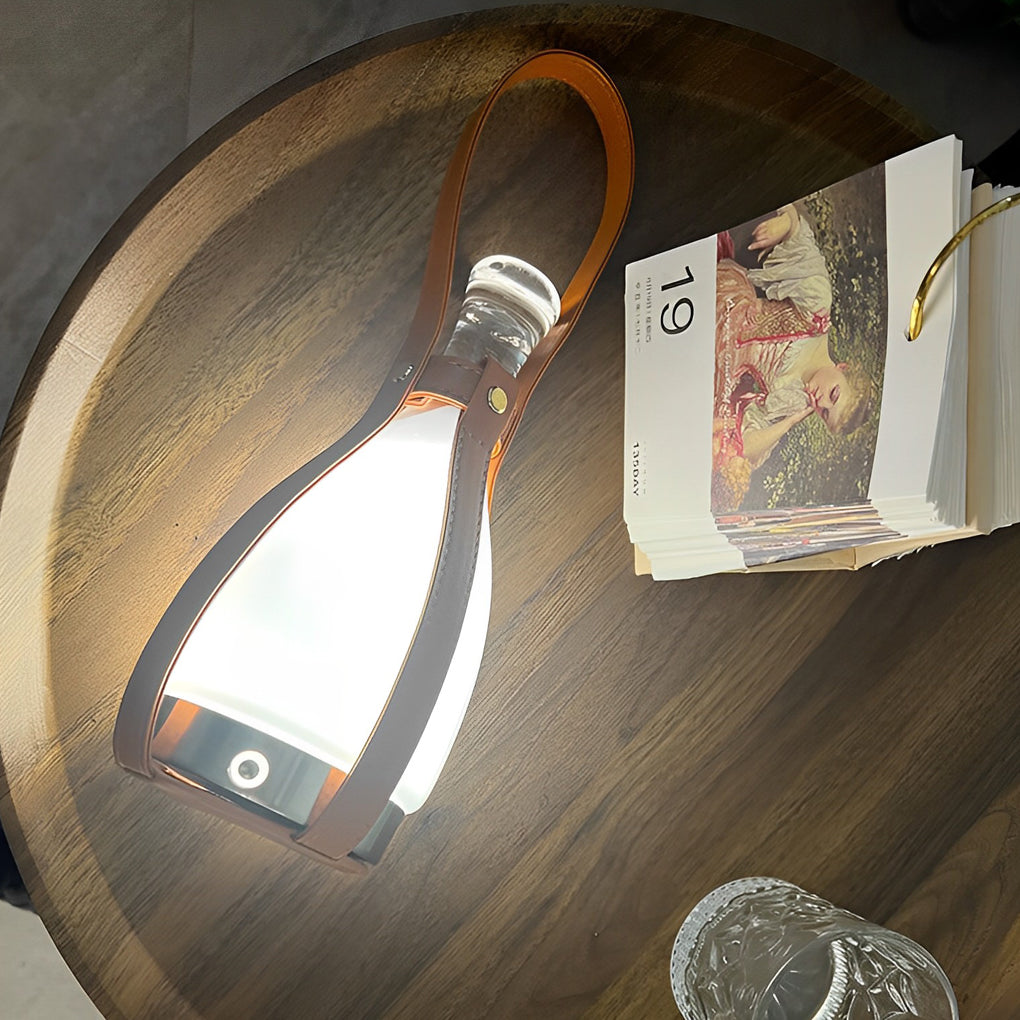 Liquor Bottle Lights Mid-Century Style Cordless Table Lamp