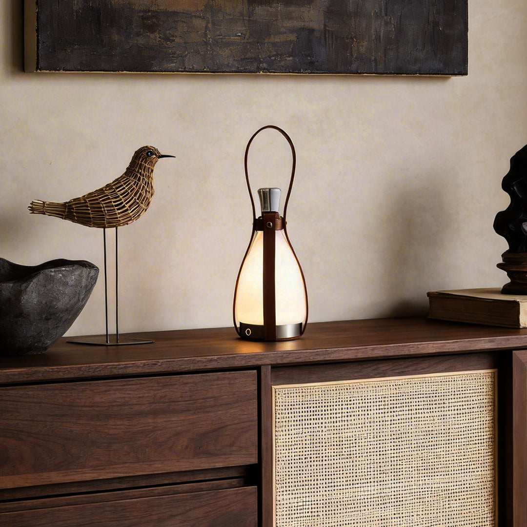 Liquor Bottle Lights Mid-Century Style Cordless Table Lamp