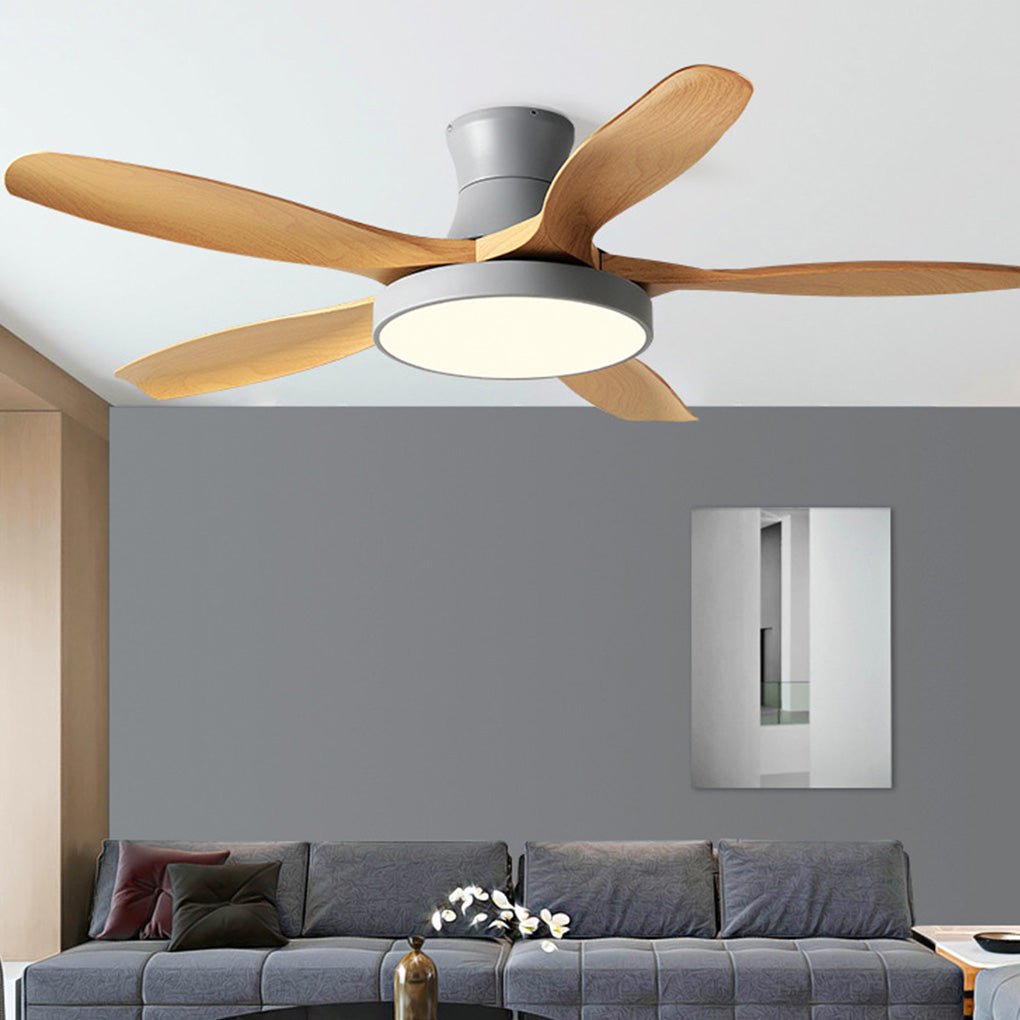 Living Room Ceiling Fan with Lights Modern Silent Inverter Lamp