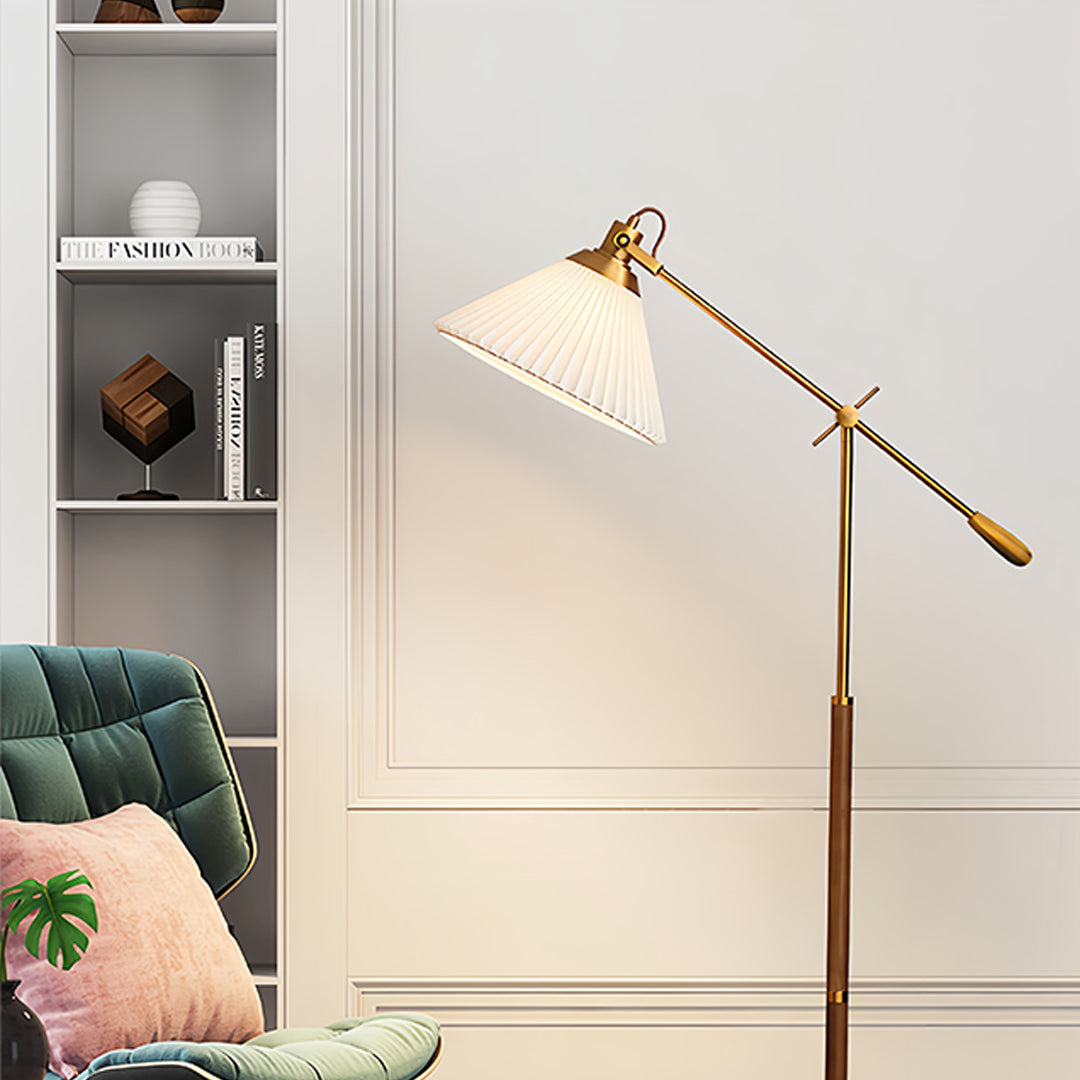 Adjustable Reading Lamp Floor Retro Bedroom Task Swing Arm Lamps