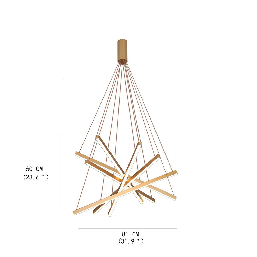 6-light Cluster Design Multiple Sticks LED Modern Chandeliers Ceiling Lights