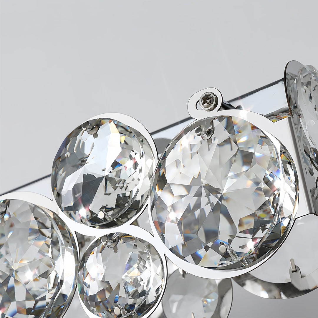 Silver Pendant Light Crystal Design Contemporary Chic Ceiling Light