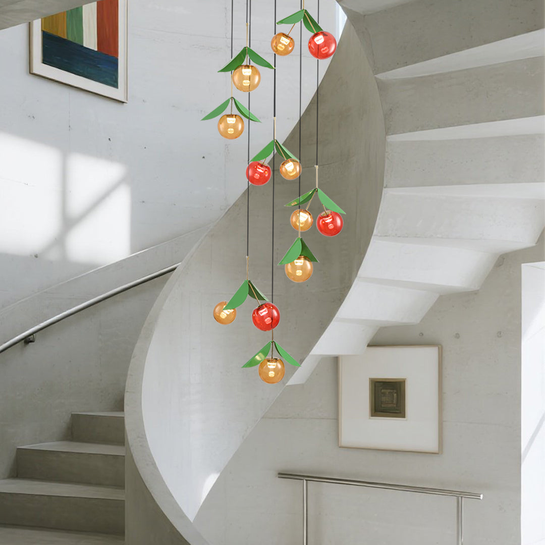 Creative Cherry LED Glass Dome Chandelier Nordic