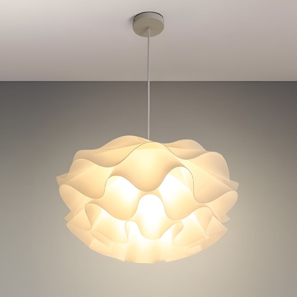 Lotus Flower Pendant Light Nordic LED White Ceiling Light