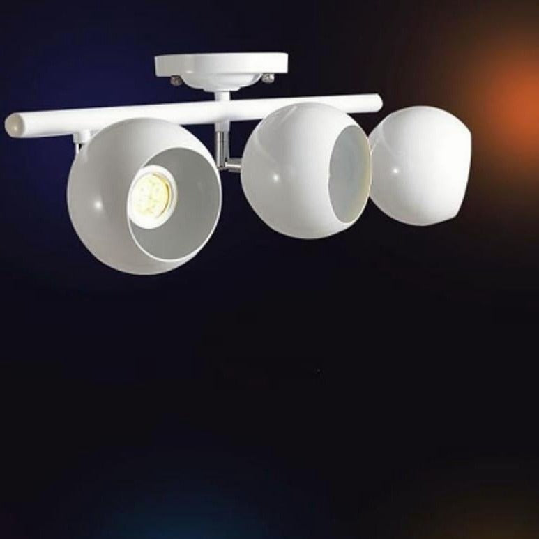 3-Light Bowled Metal Semi Flush Mount Ceiling Light – Modern & Bright