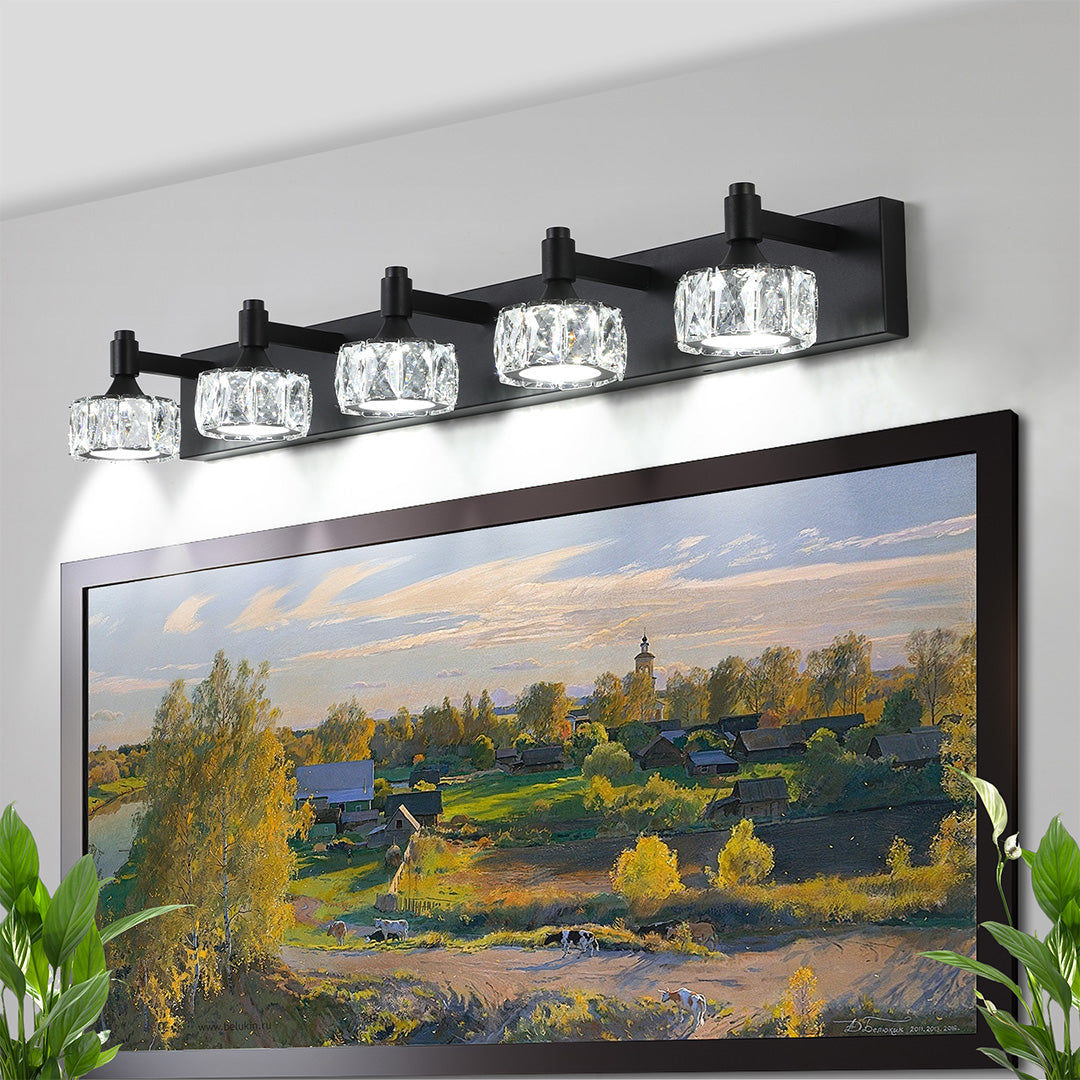Crystal Bathroom Vanity Light Modern Luxury Iron Lamp