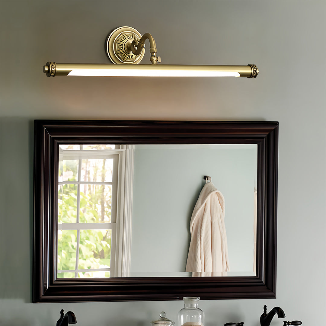 Gold Bathroom Vanity Light European Pure Copper Mirror Wall Light