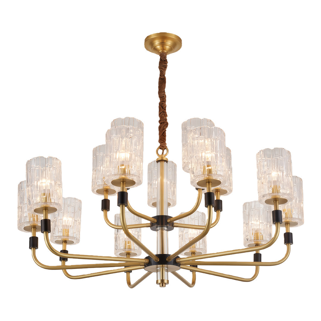 Luxury Chandelier Modern Minimalist Luxury Copper Glass Ceiling Light
