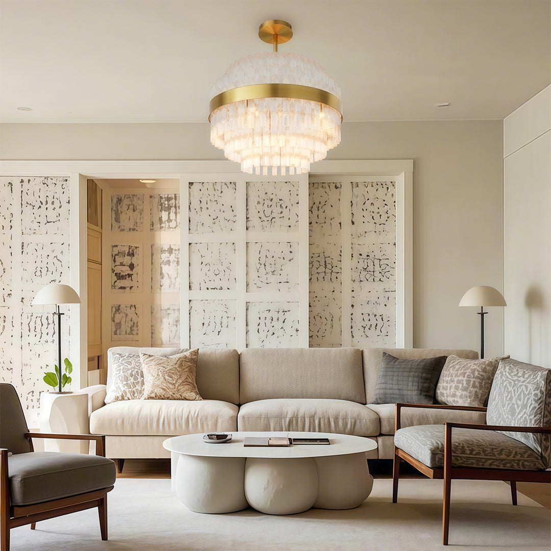 Industrial Modern Chandelier Full Copper Luxury Ceiling Light