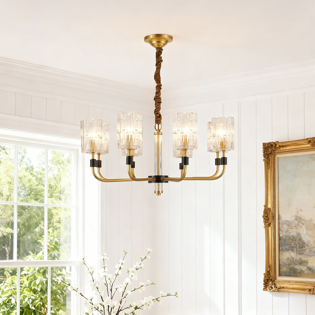 Luxury Chandelier Modern Minimalist Luxury Copper Glass Ceiling Light
