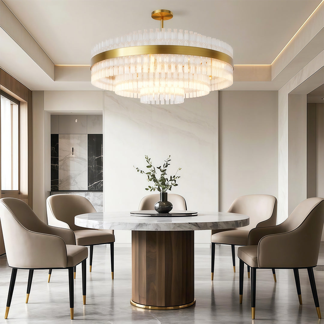 Industrial Modern Chandelier Full Copper Luxury Ceiling Light