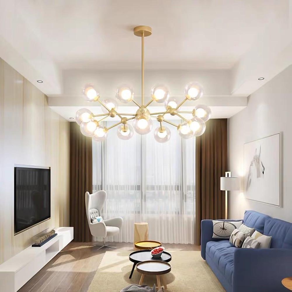glass sputnik light Modern metal 15-Light Ceiling light