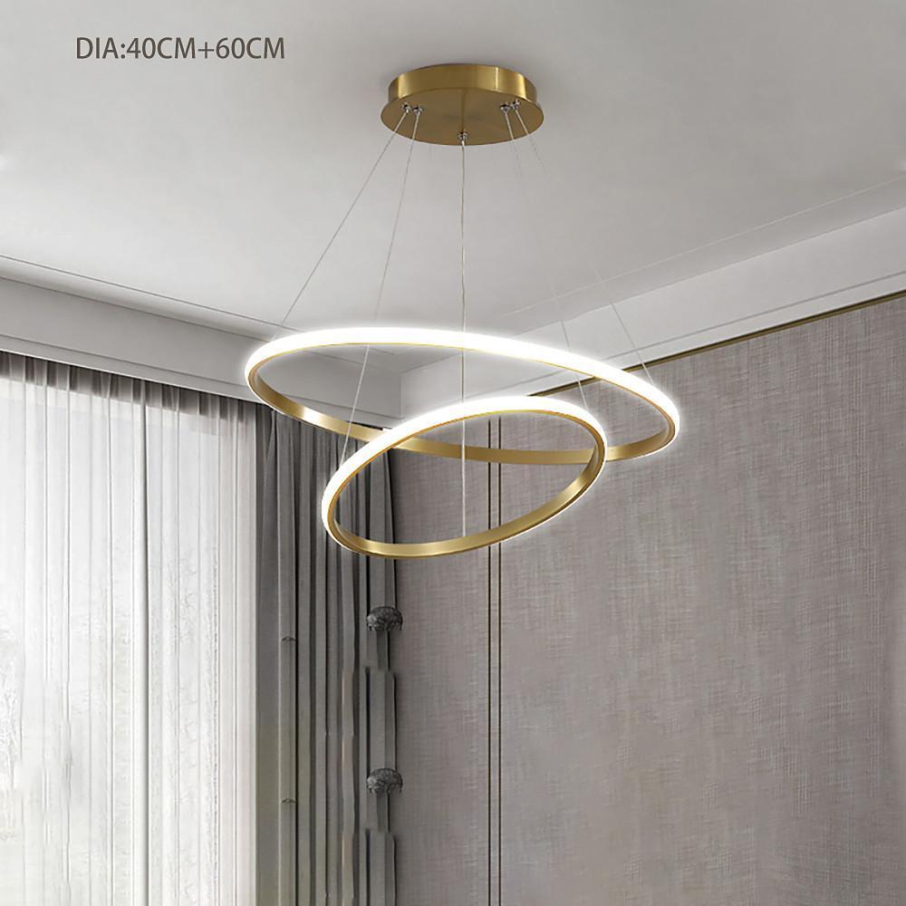 Ring LED Chandelier Modern Unique Metal Ceiling Light