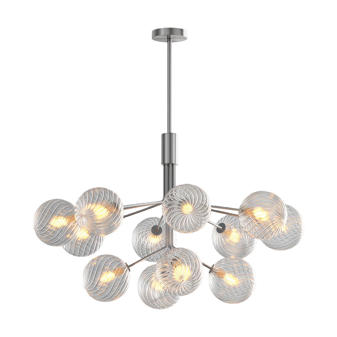 Luxury Modern Chandeliers Solid Copper Glass Ball Ceiling Light