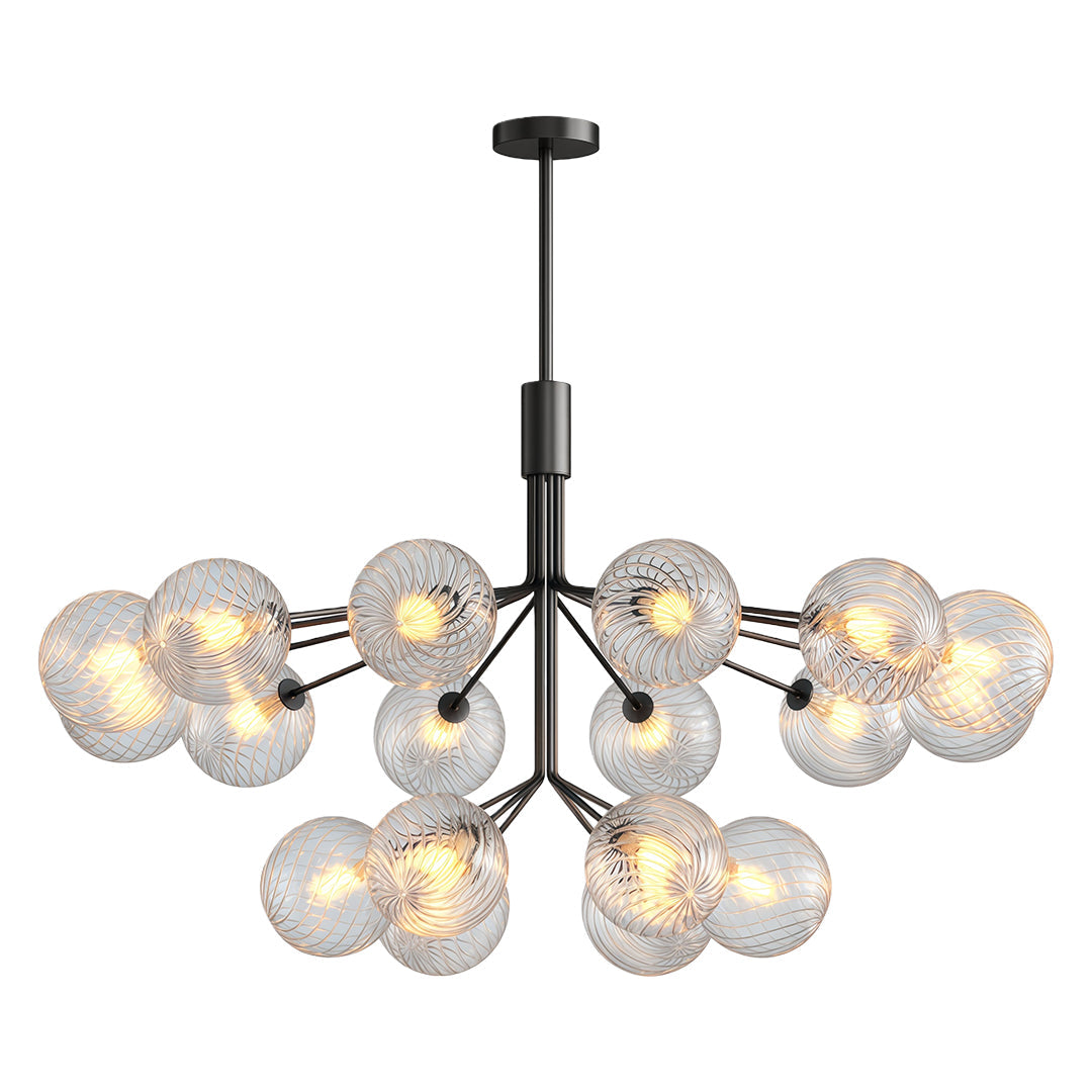 Luxury Modern Chandeliers Solid Copper Glass Ceiling Light
