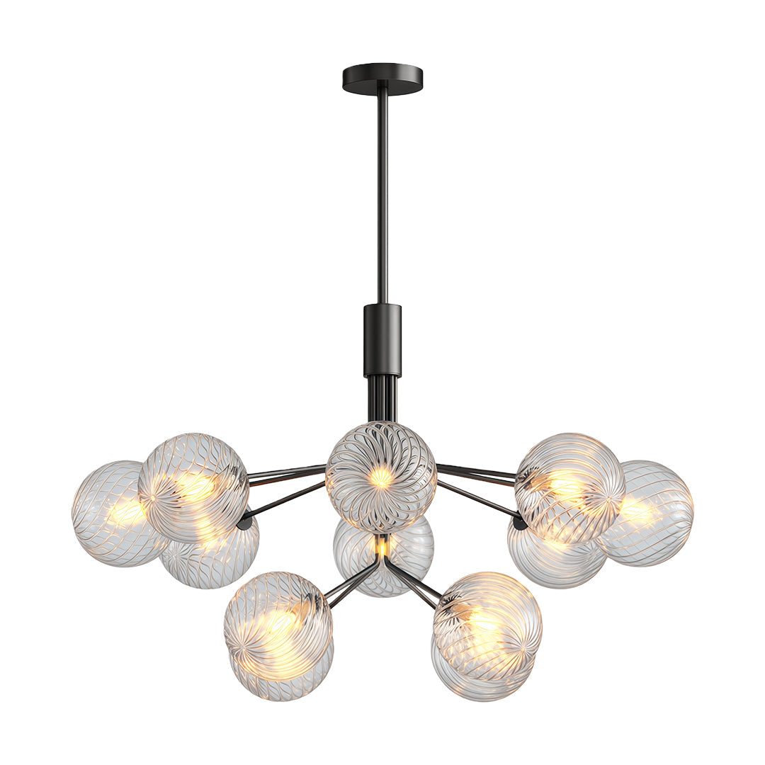 Luxury Modern Chandeliers Solid Copper Glass Ball Ceiling Light