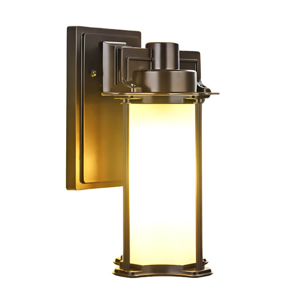 1-Light Glass Outdoor Wall Lantern Sconce