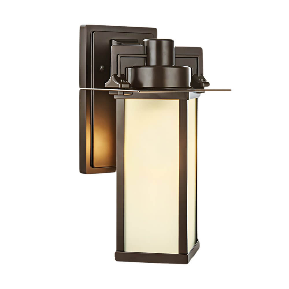 1-Light Glass Outdoor Wall Lantern Sconce