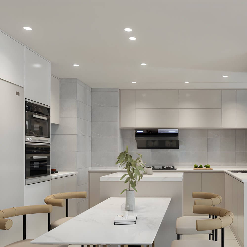 3.3-Inch 7W LED Round Adjustable Regressed Recessed Ceiling Downlight