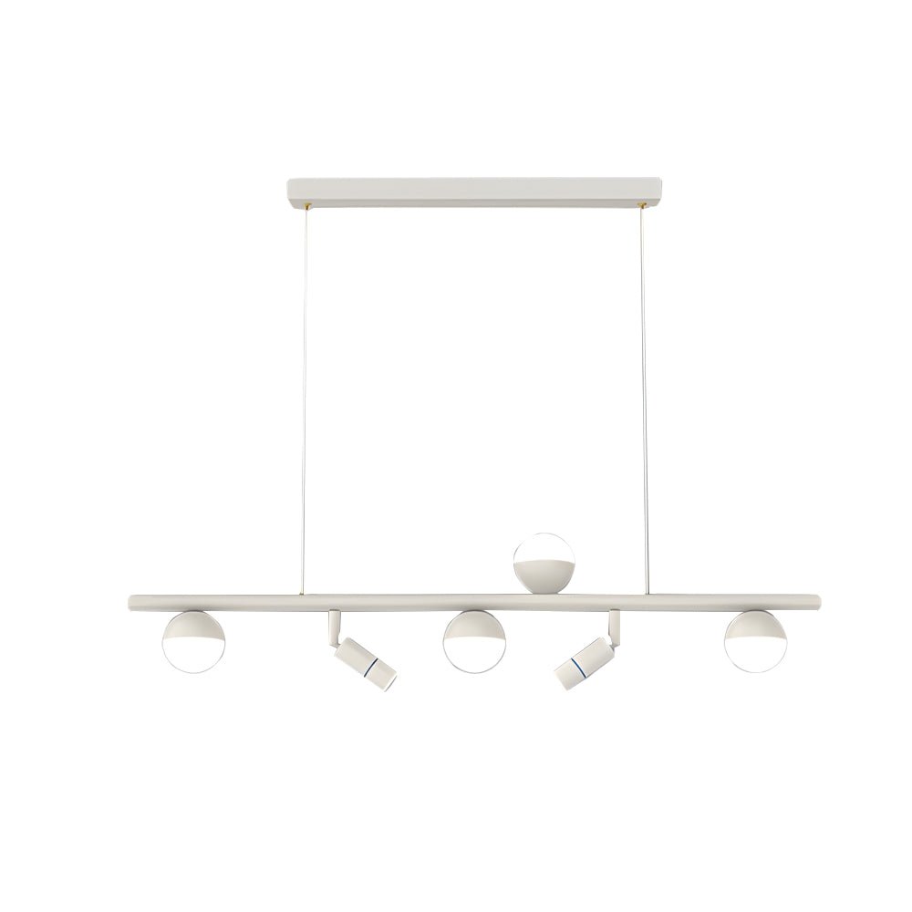 5/7 Spotlights White Long LED Linear Lights Nordic Three Step Dimming Pendant Light