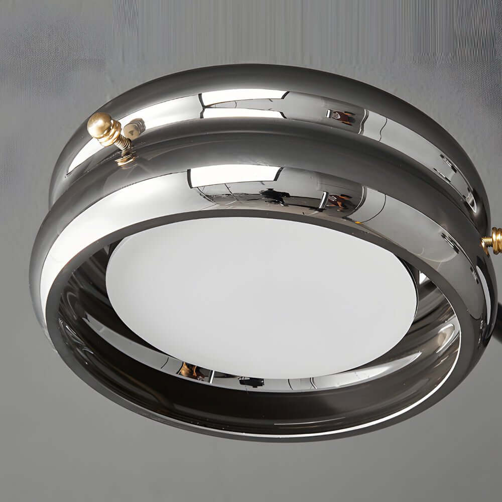 Artistic Multi-Head Matte Black Copper Semi-Flush Mount Ceiling Lighting