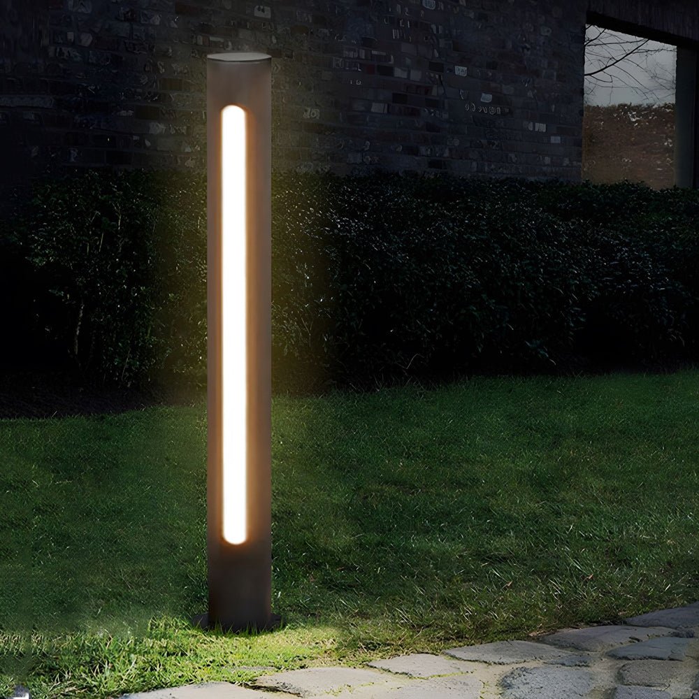 Black Matte LED Cylinder Outdoor Pathway Light - 15.8''/29.5'' H