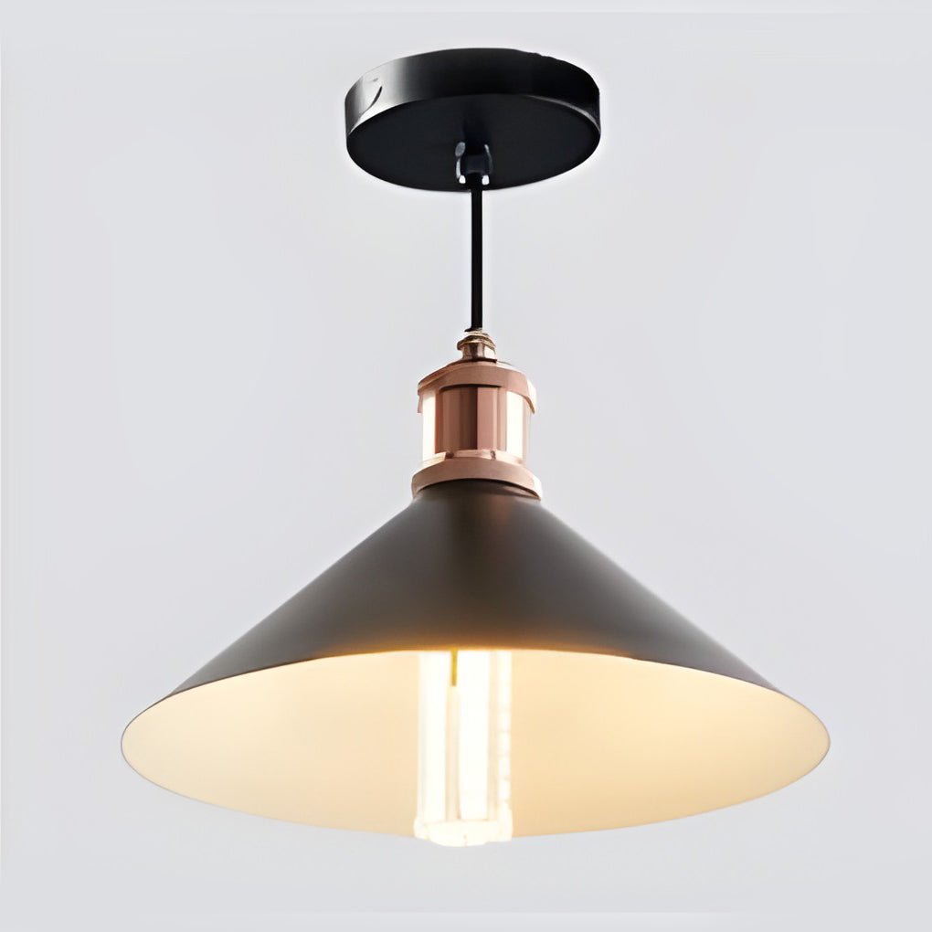 Black Outdoor Pendant Light Solar Waterproof LED Ceiling Light
