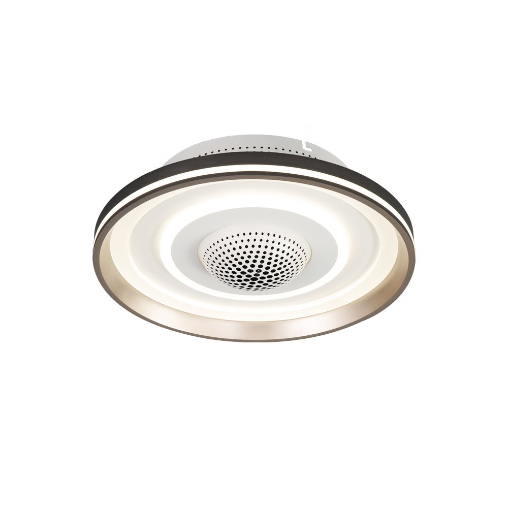 Bladeless Ceiling Fan with Lighting Round LED Invisible Light
