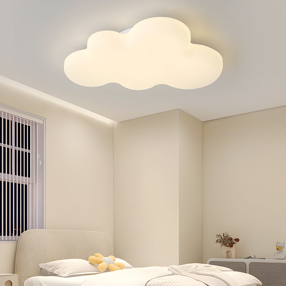 Ceiling Cloud Lights Modern Cartoon Off-White LED Flush Mount Light