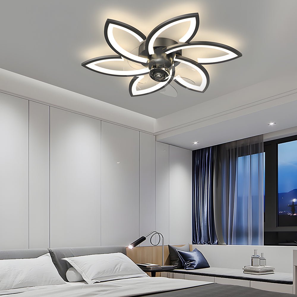 Ceiling Fans with Fancy Lights Modern Floral Light