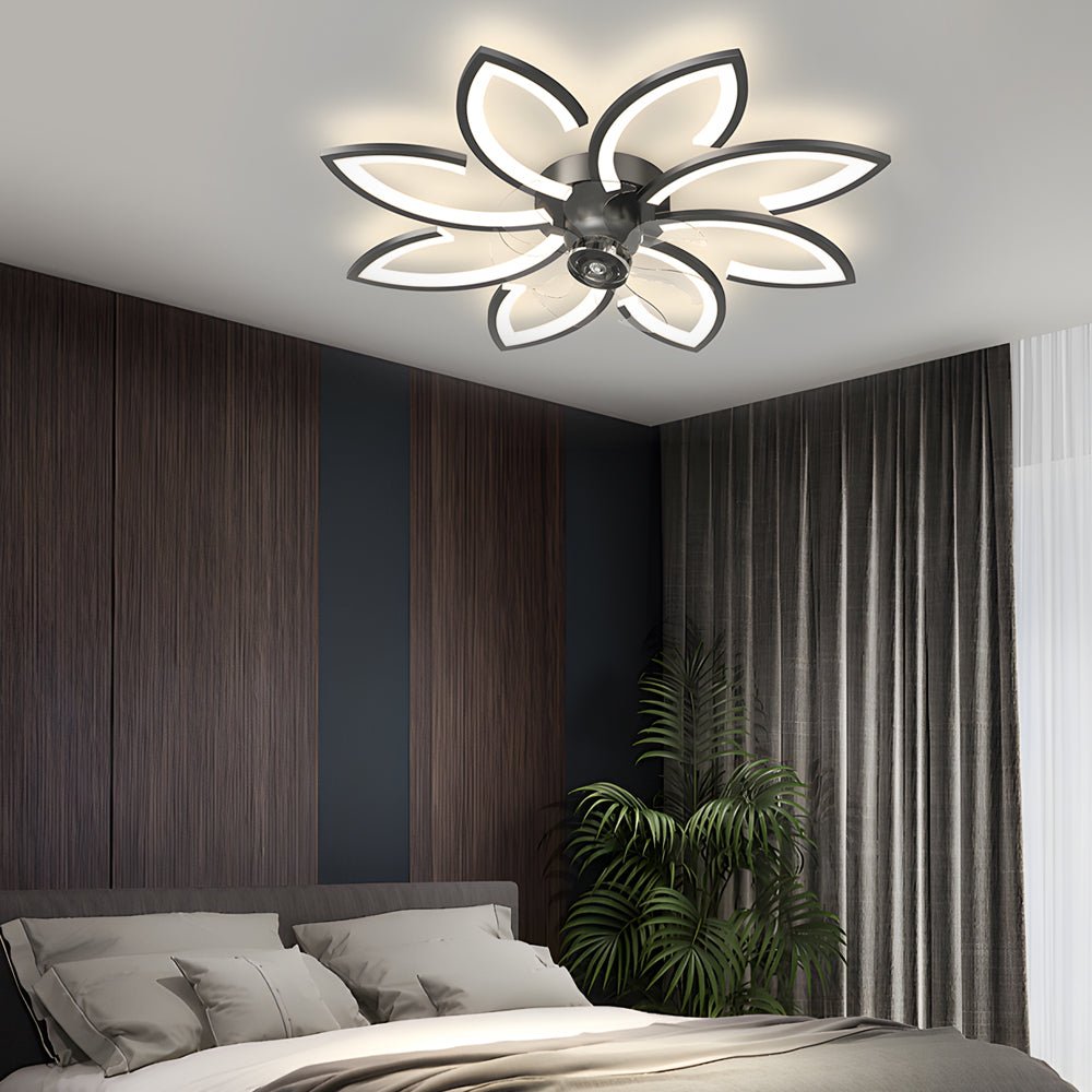 Ceiling Fans with Fancy Lights Modern Floral Light