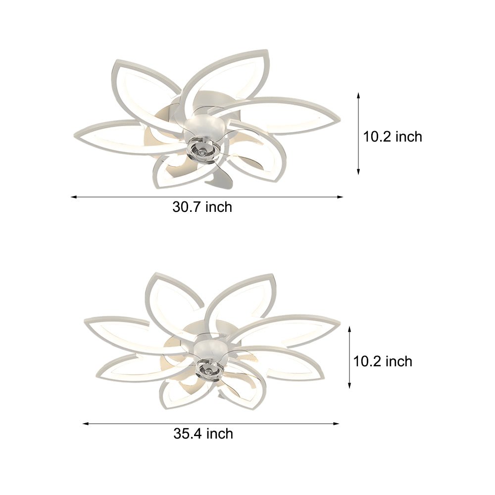 Ceiling Fans with Fancy Lights Modern Floral Light