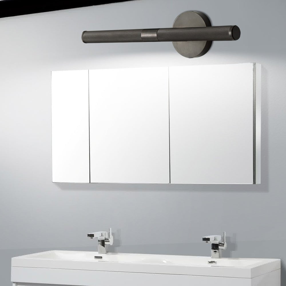 Contemporary Vanity Light Bar Modern Ribbed LED Light