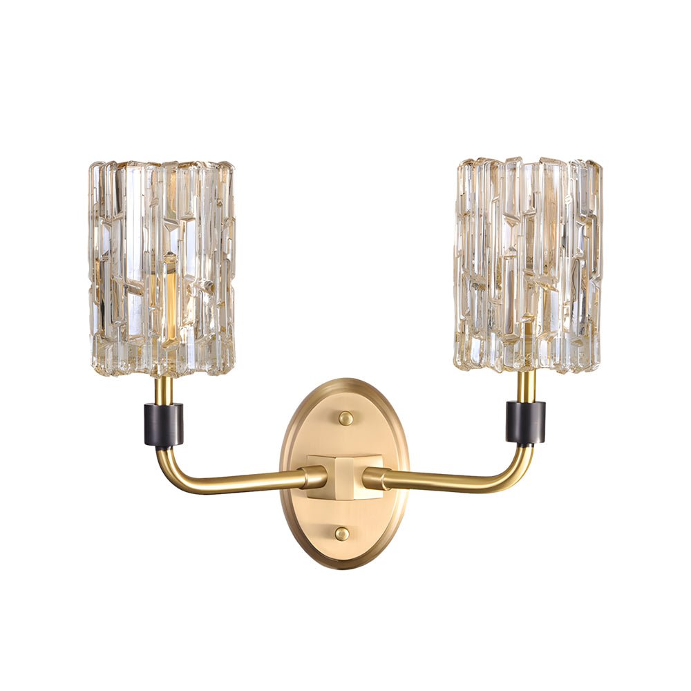 Crystal Wall Lights Gold American Style Luxurious Copper Lamp