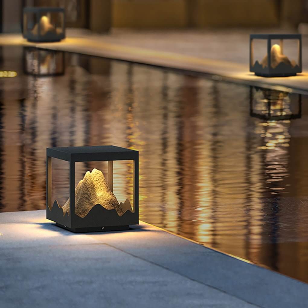 Decorate Pillar Light Waterproof Mountain Landscape Light
