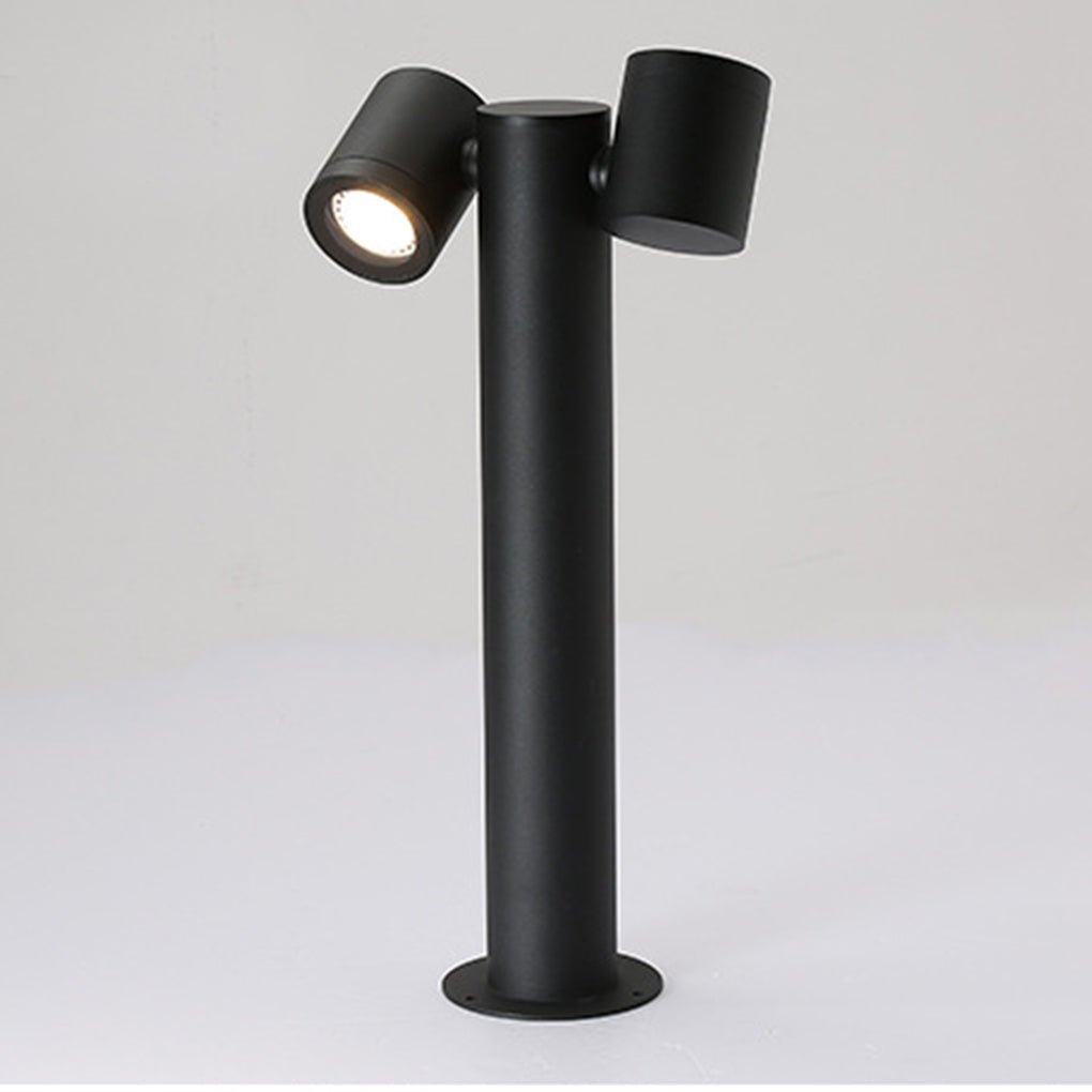 Double Light Bollard Light Rotatable Outdoor Lawn Light