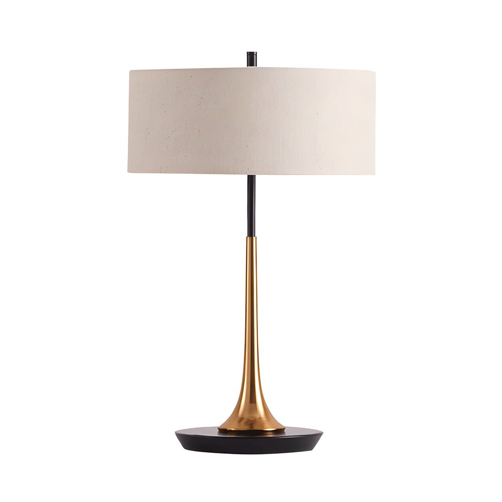 Fabric Table Lamp Elegant Modern Metal LED Bulbs Light