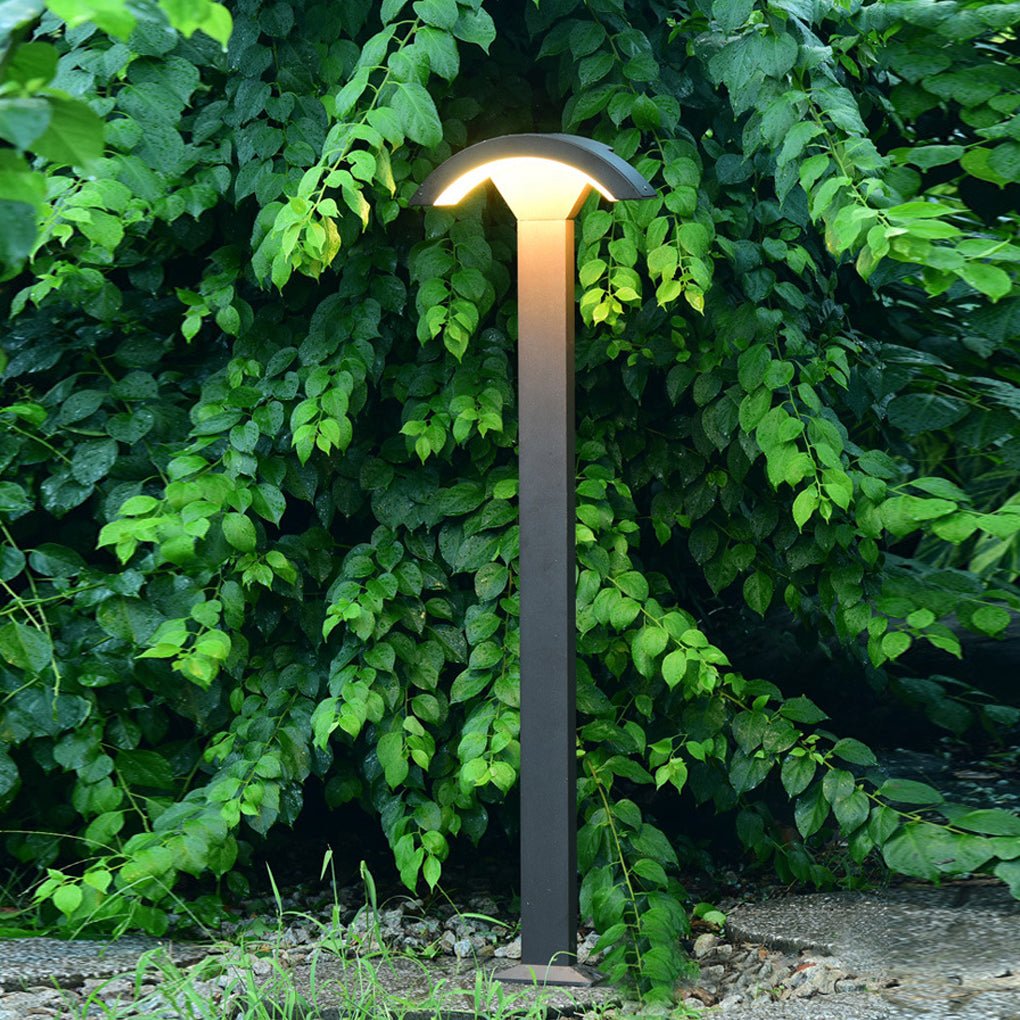 Fan-Shaped LED Lawn Pole Lamp with Motion Sensor Outdoor Landscape Lighting