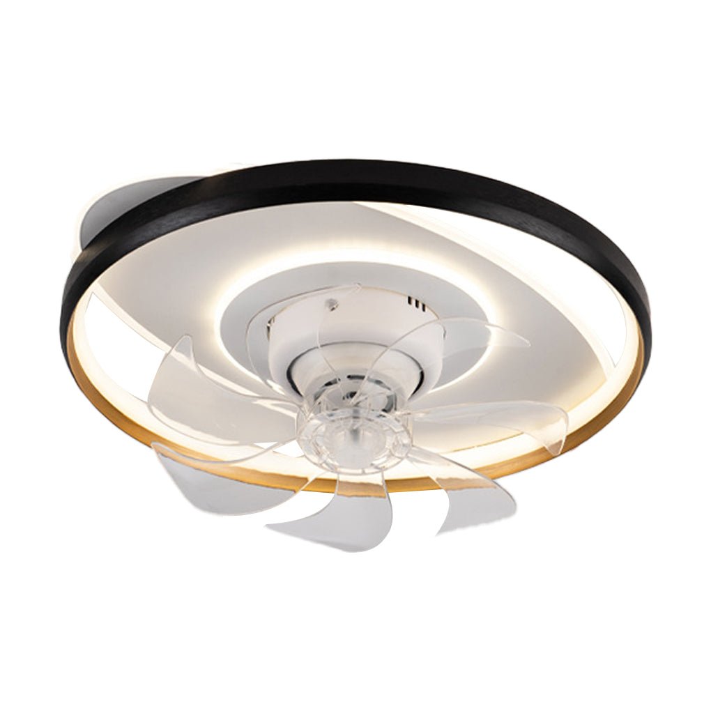 Flush Mounted Ceiling Fan with Light Dimming LED Fan Light