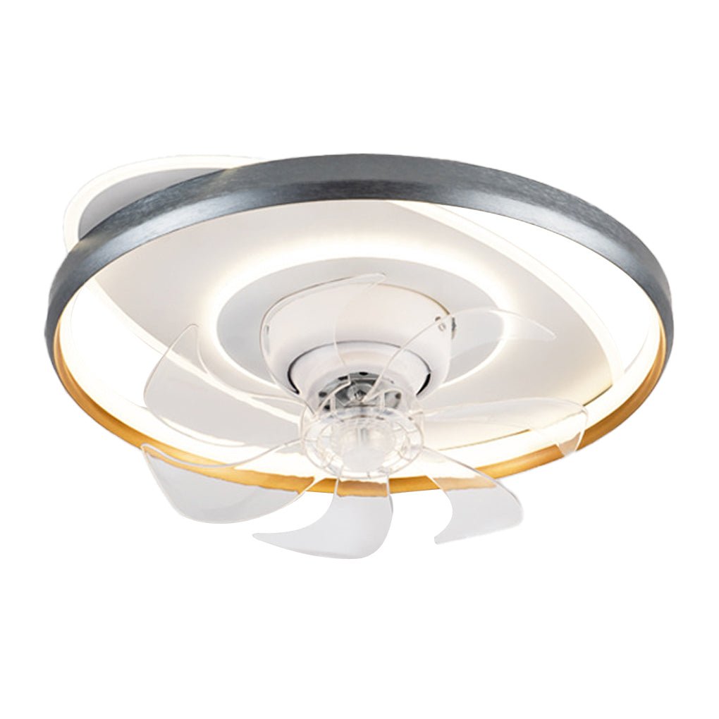 Flush Mounted Ceiling Fan with Light Dimming LED Fan Light