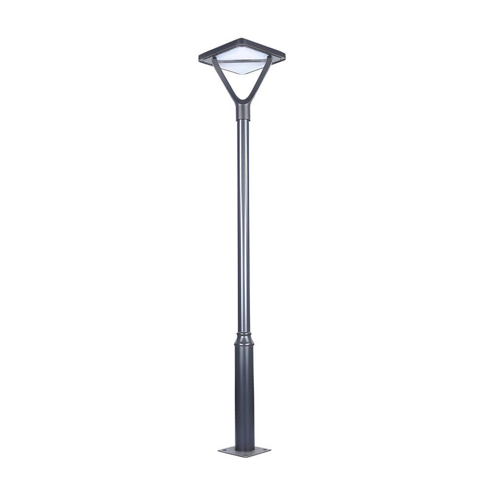 Garden Street Light Modern Black LED Solar Pole Light