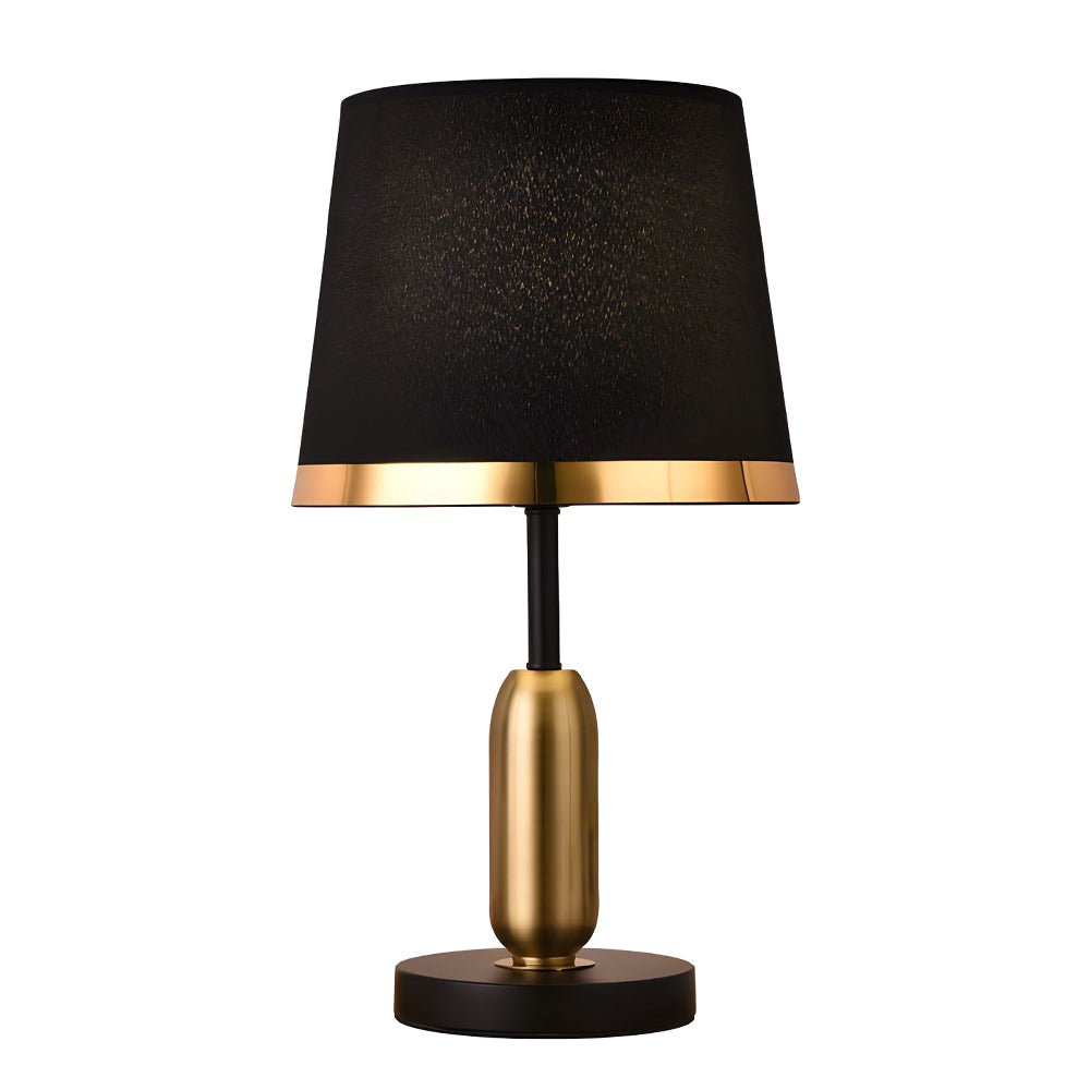 Gold White Table Lamp Modern Iron and Fabric Lamp