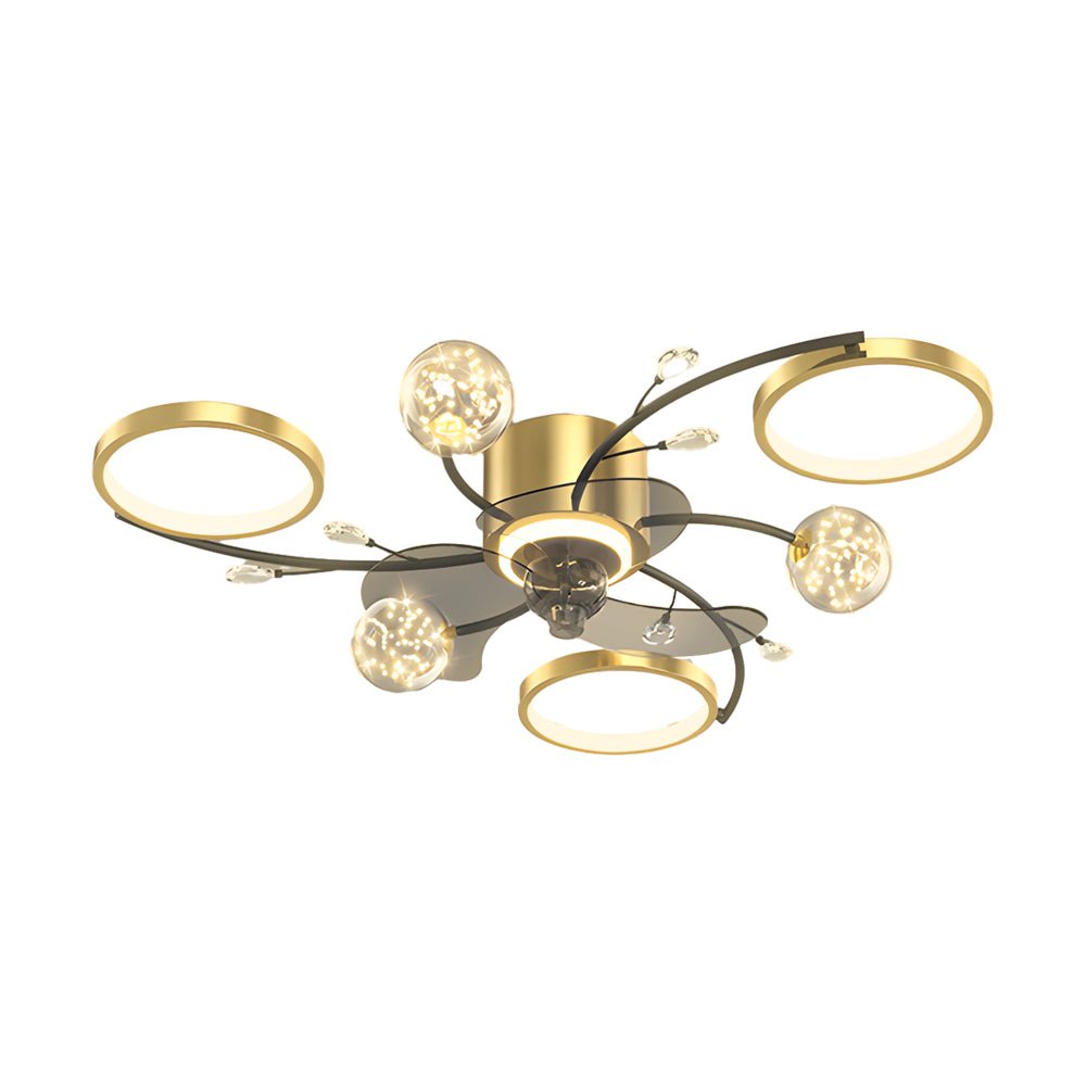 Invisible Blade Fan Light Modern Luxury Star Sphere Light