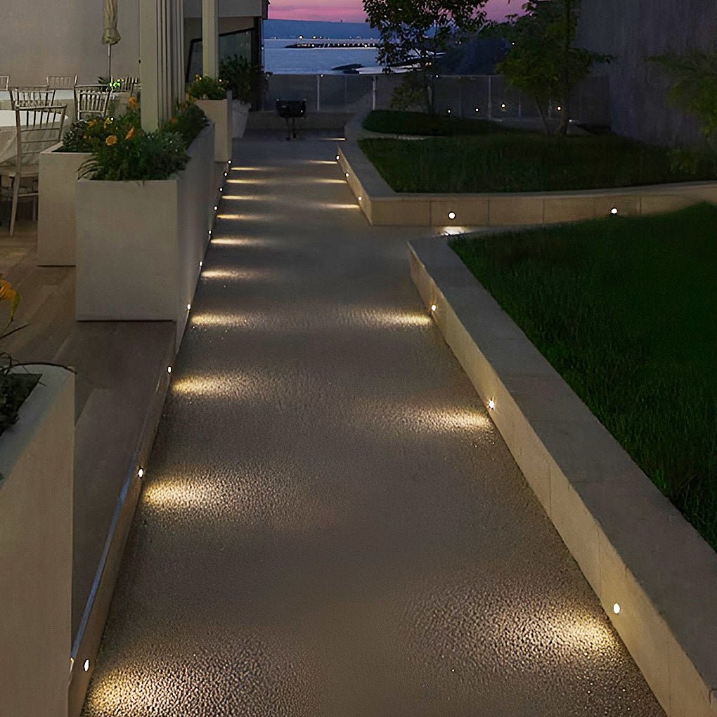 Lux Bright White Stainless Steel 1.5W LED In-Ground Well Lights for Decks and Steps