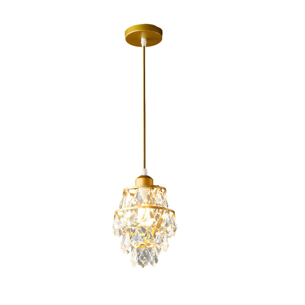 Mini Crystal Pendant Light Modern Metal Ceiling Light